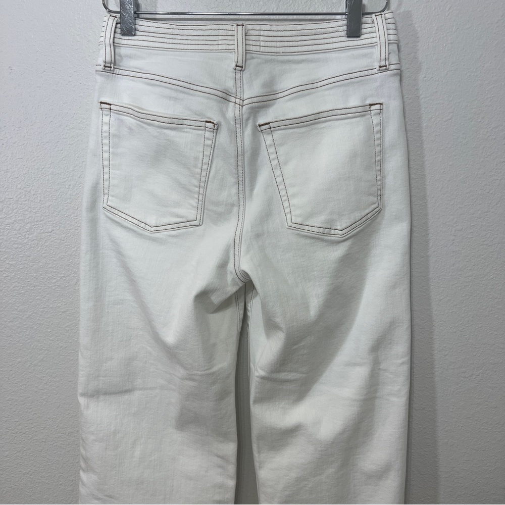 FRAME denim the Utility Trouser Wide Leg Jeans Au Natural Clean Contrast Stitch - Picture 6 of 12